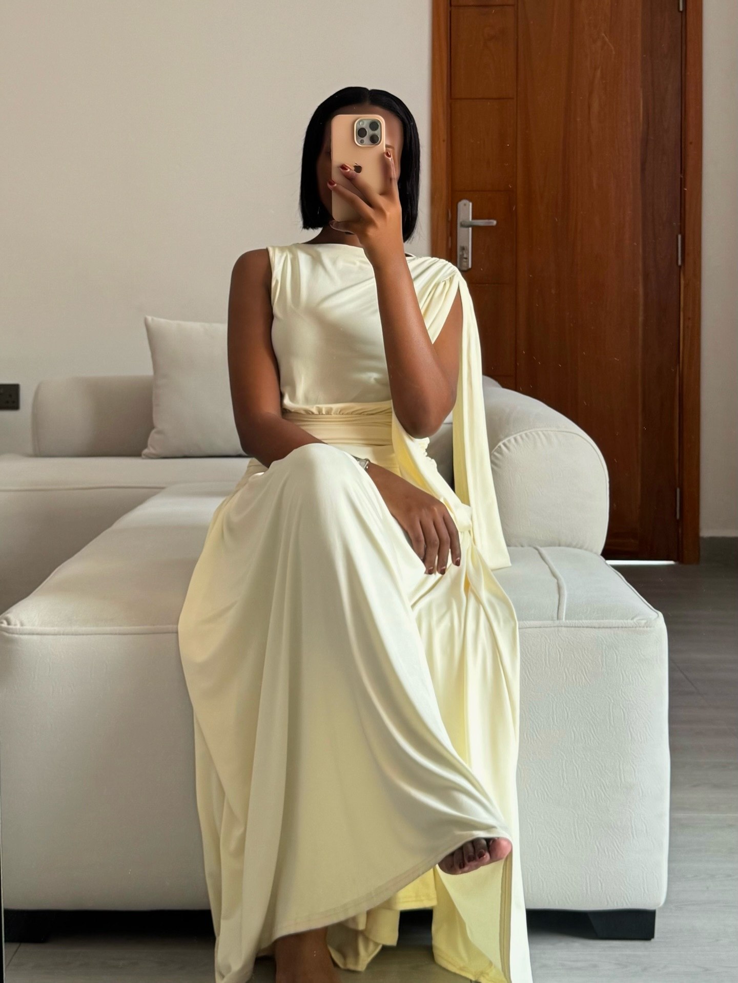 Butter Satin Gown